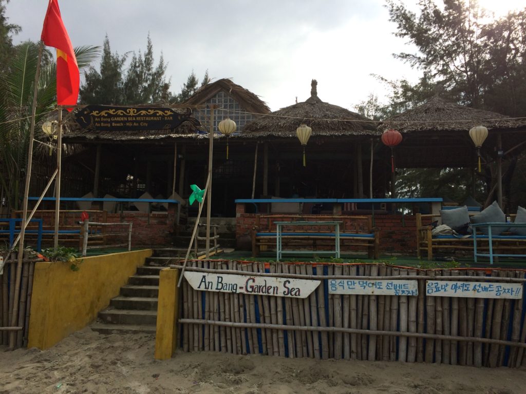 Hoian Beach's cafe and restaurant.