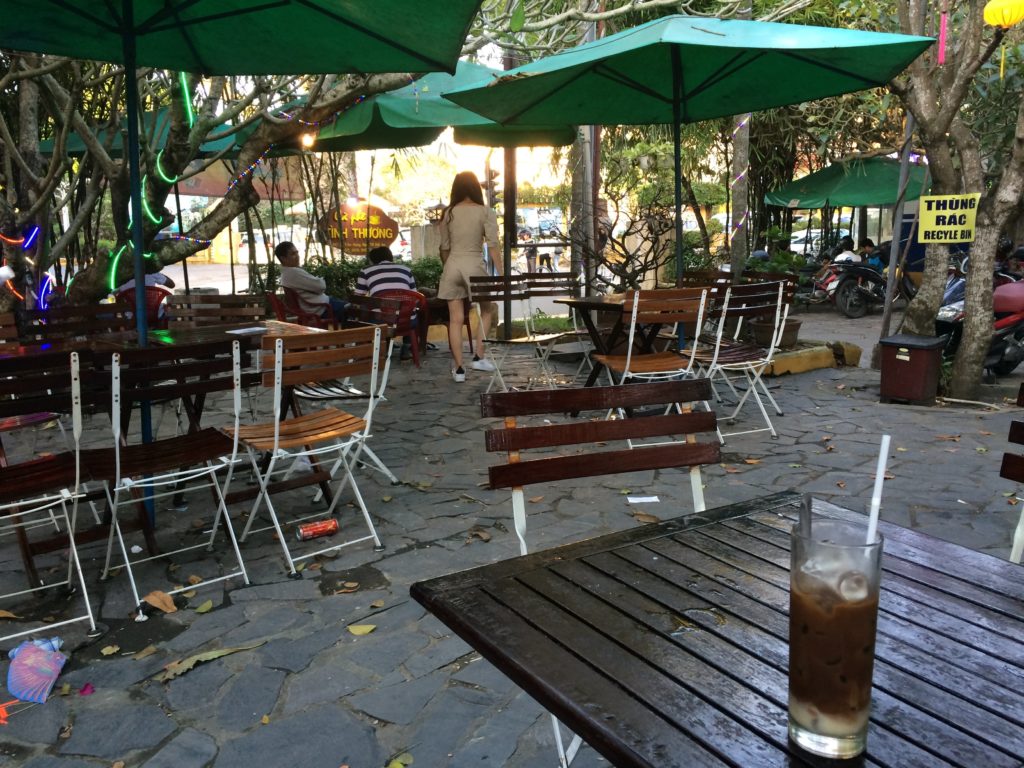 Big outside cafe in Hoian