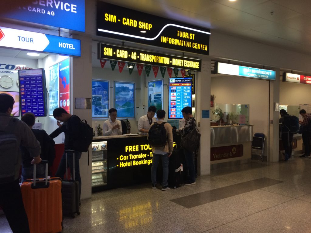 Vietnam Hanoi Noi Bai airport, SIM