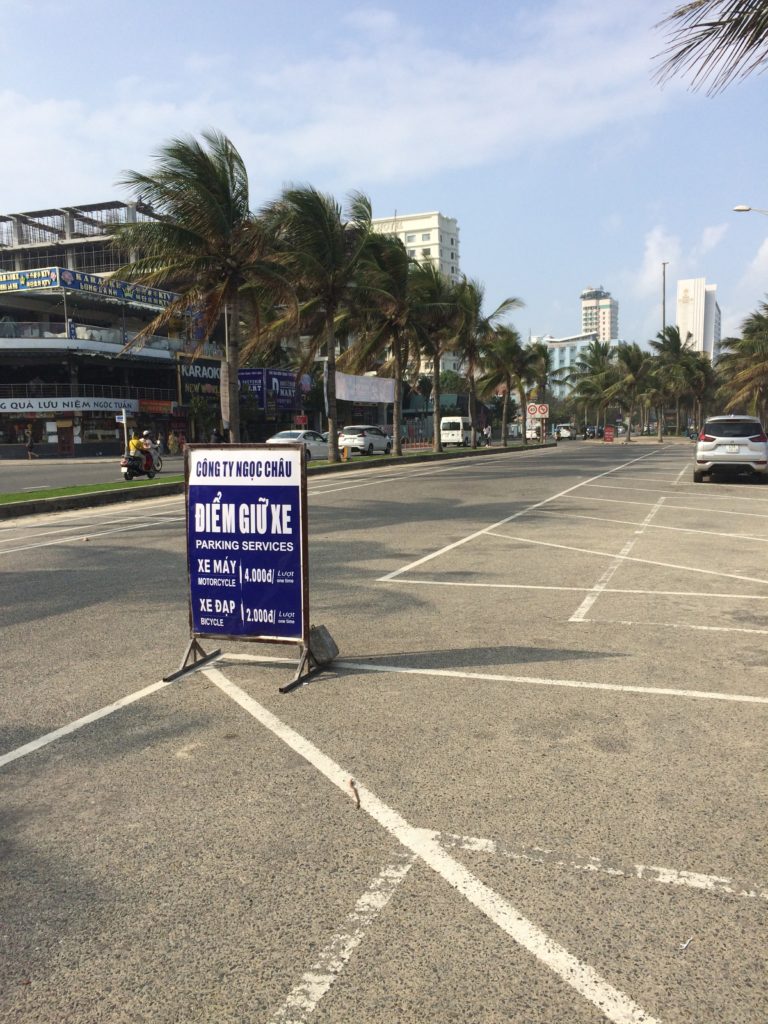 My Khe beach motorbike parking fee